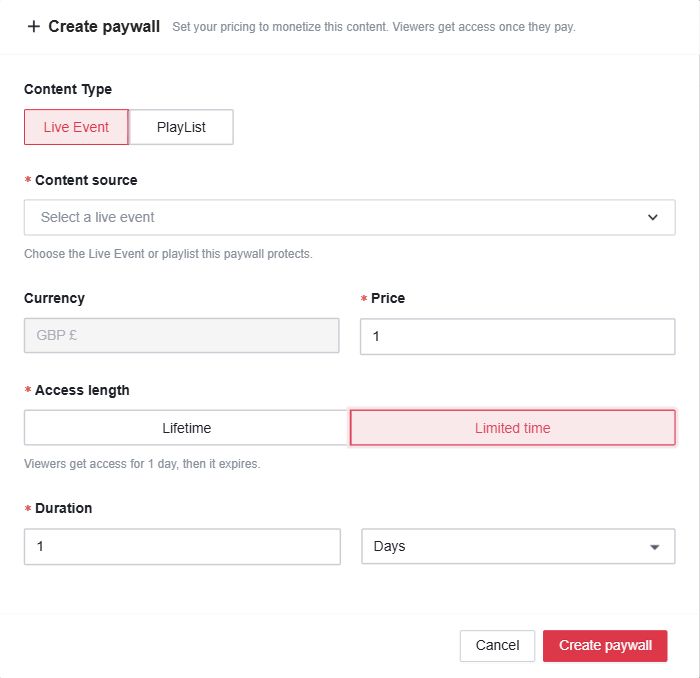 Content, price and access length