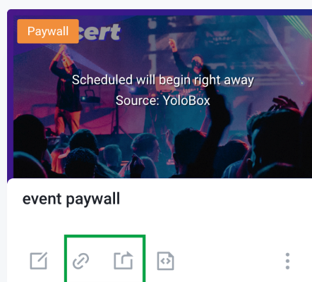 Event list sharing entry